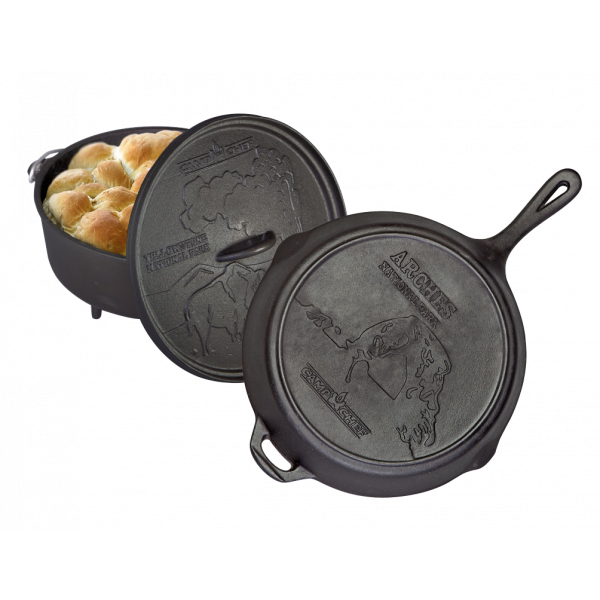 Camp Chef gietijzeren pannenset